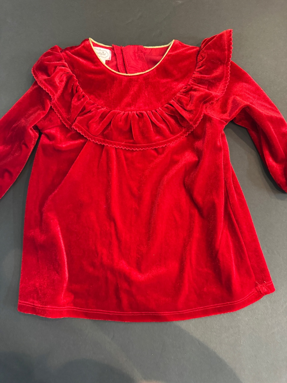 NWOT Mudpie baby girls red Xmas new year outfit sz 9-12M